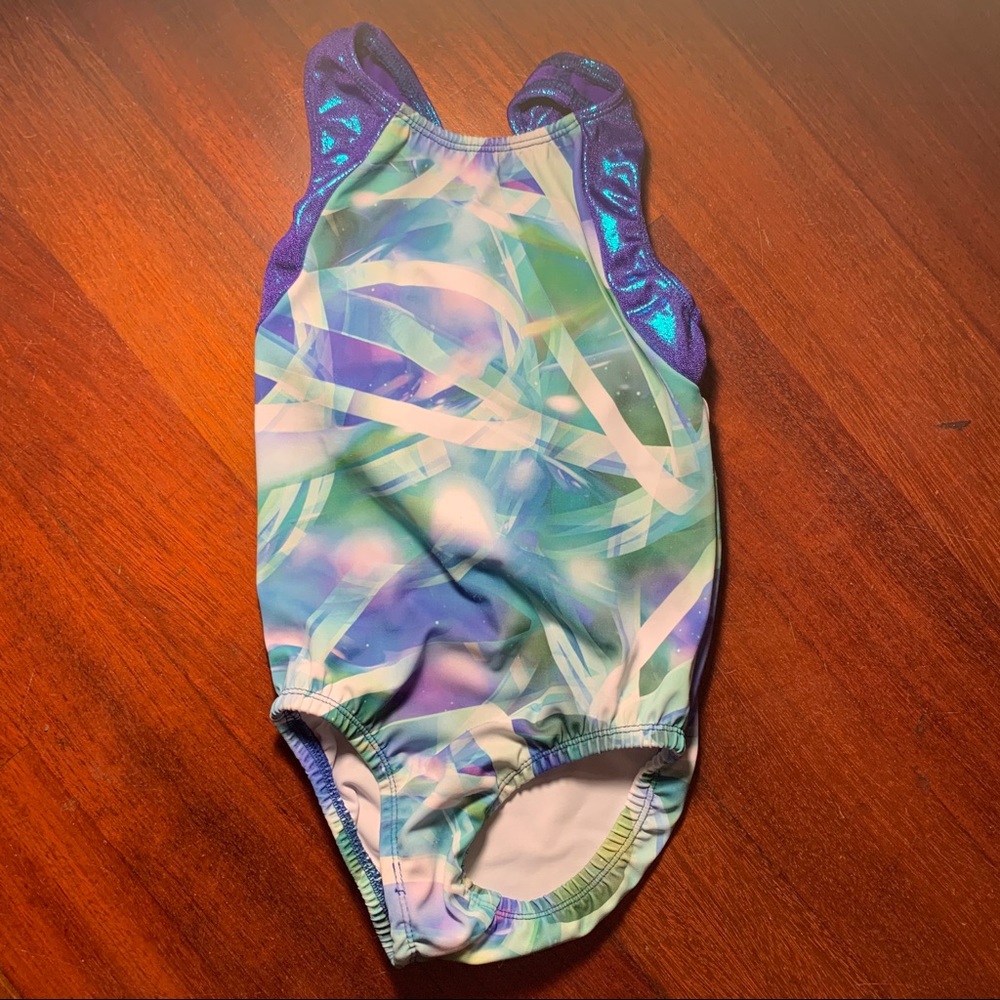 Fun patterned Gymnastics leotard (size Xs)